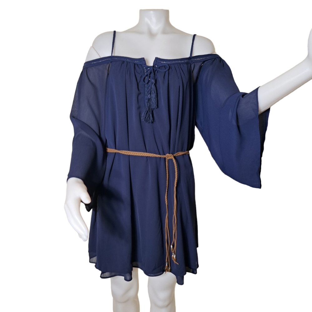 My Beloved Women's Navy‎ Blue Mini Dress or Long Tunic L